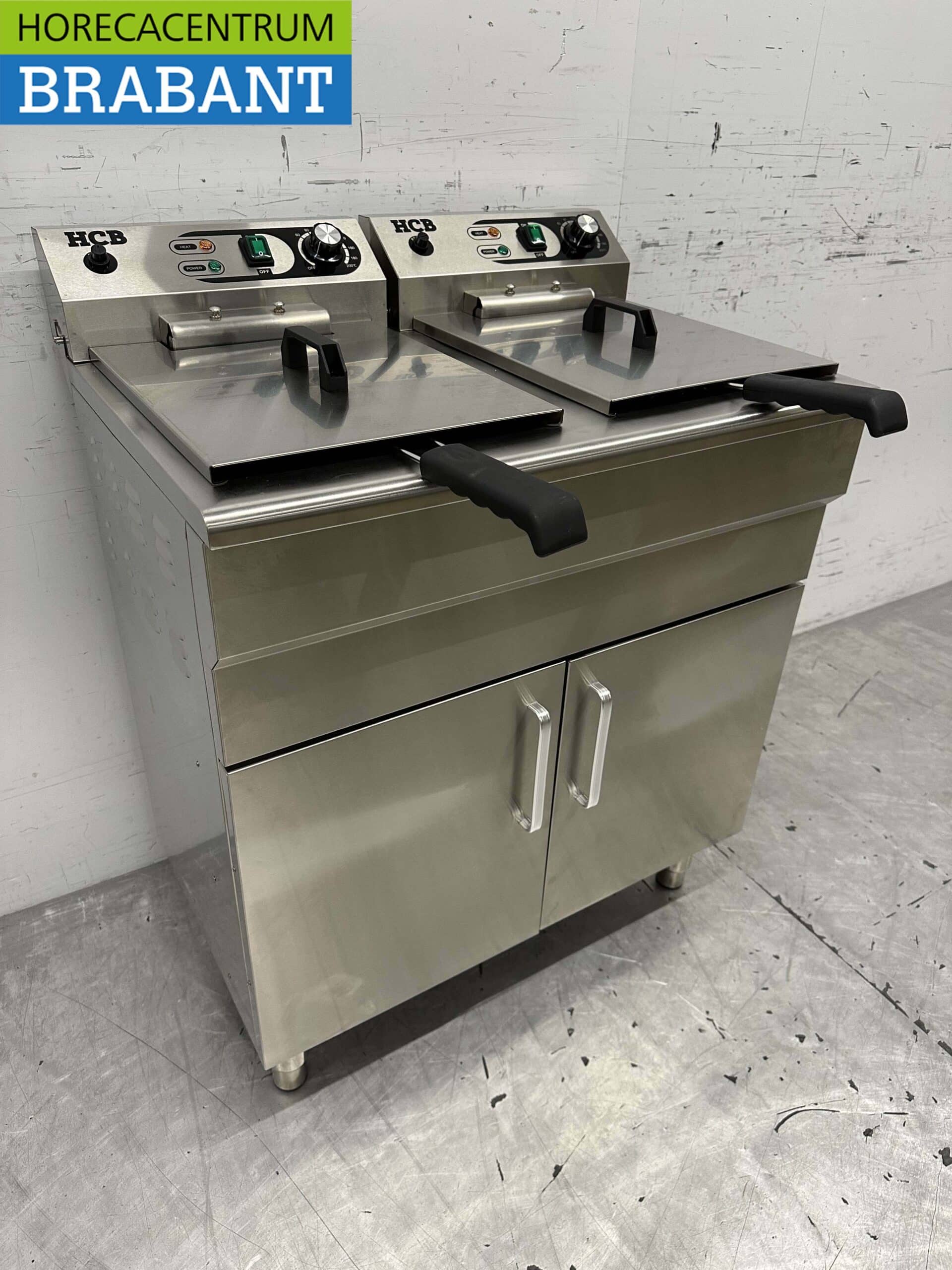 HCB Doppel-Fritteuse – 2 × 16 Liter – 2 × 230 V – Edelstahl