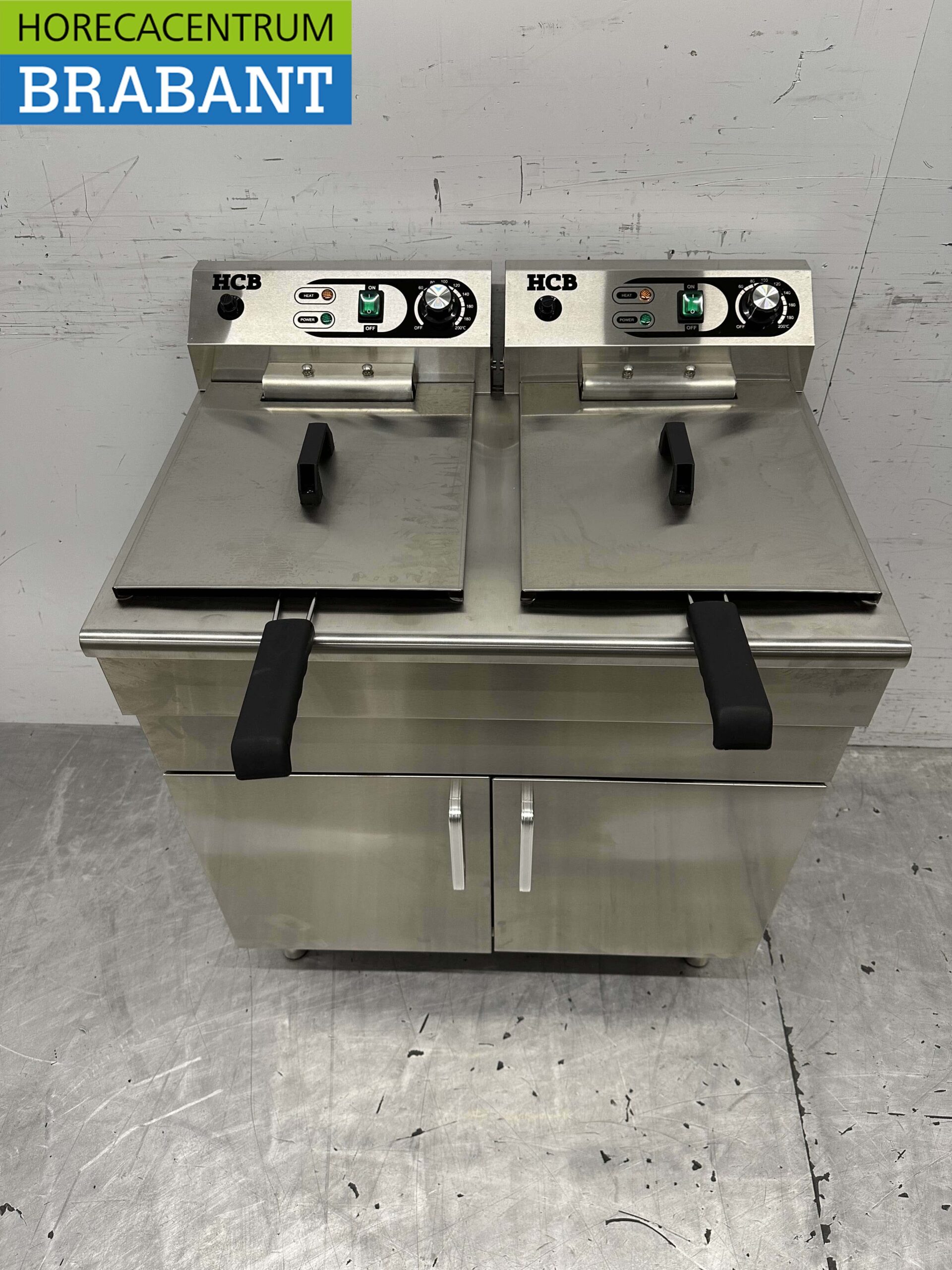 HCB Doppel-Fritteuse – 2 × 16 Liter – 2 × 230 V – Edelstahl