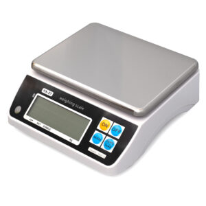 HCB Digitale Küchenwaage – max. 5 kg – Wiegefläche 23 x 18 cm – wiederaufladbar