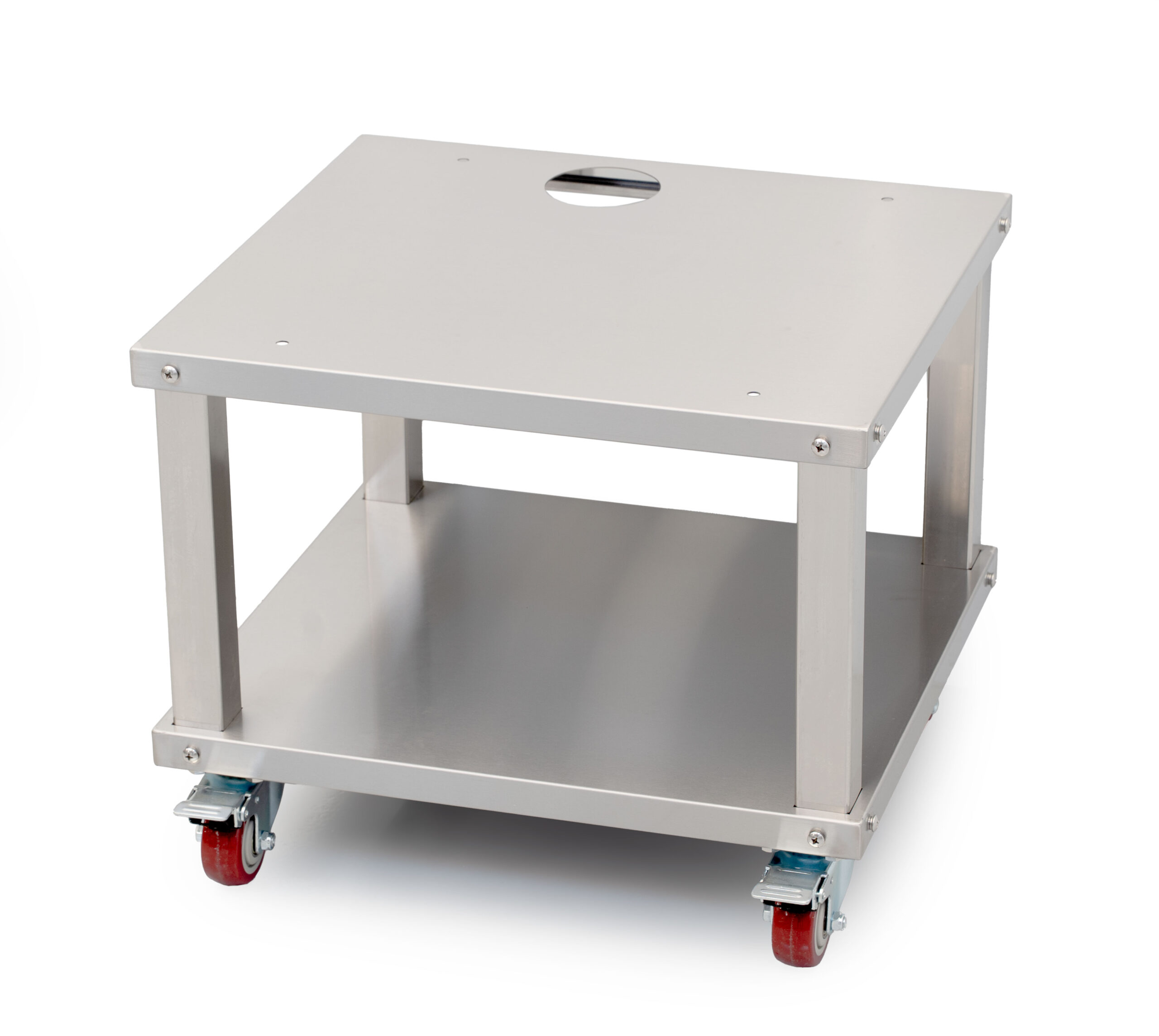 HCB-Maschinentisch – fahrbar – 48,5 x 53 x 43,5 cm – Edelstahl