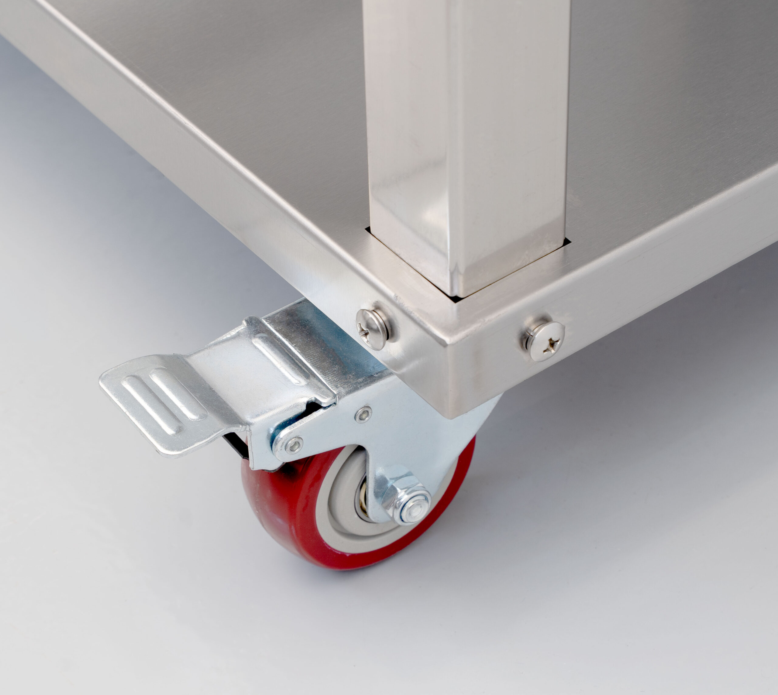 HCB-Maschinentisch – fahrbar – 48,5 x 53 x 43,5 cm – Edelstahl