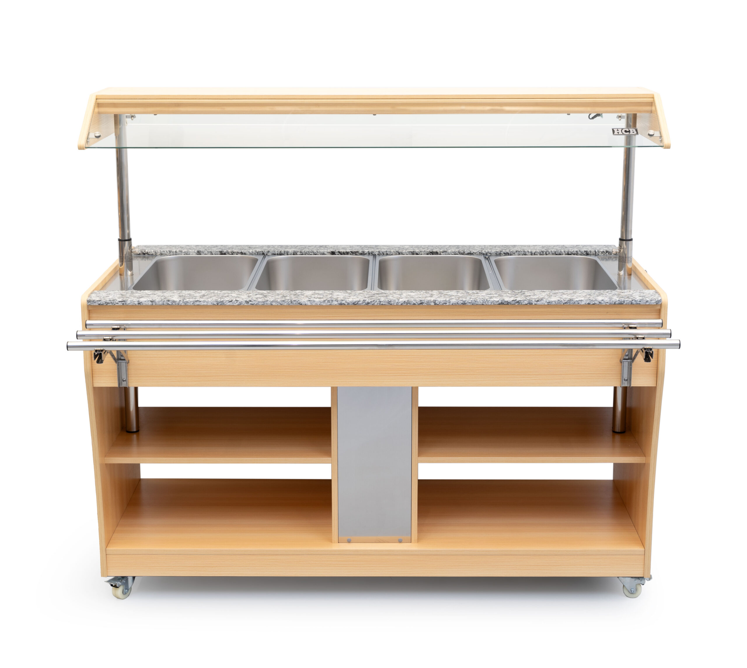 HCB Mobiles Warmhaltebuffet – 4 x 1/1 GN – Bain-Marie – 149 cm – 230 V