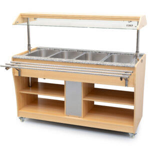 HCB Mobiles Warmhaltebuffet – 4 x 1/1 GN – Bain-Marie – 149 cm – 230 V