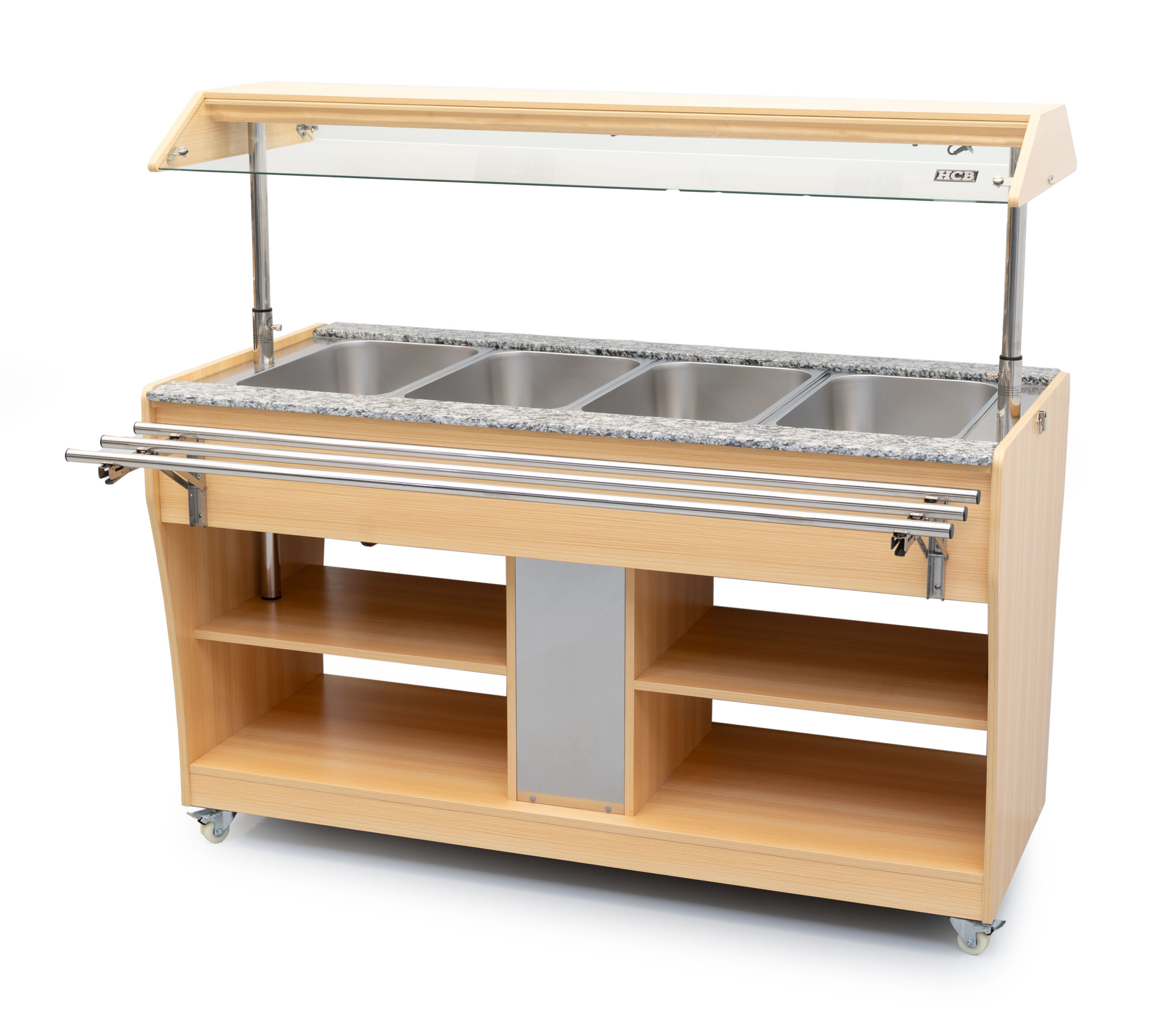 HCB Mobiles Warmhaltebuffet – 4 x 1/1 GN – Bain-Marie – 149 cm – 230 V