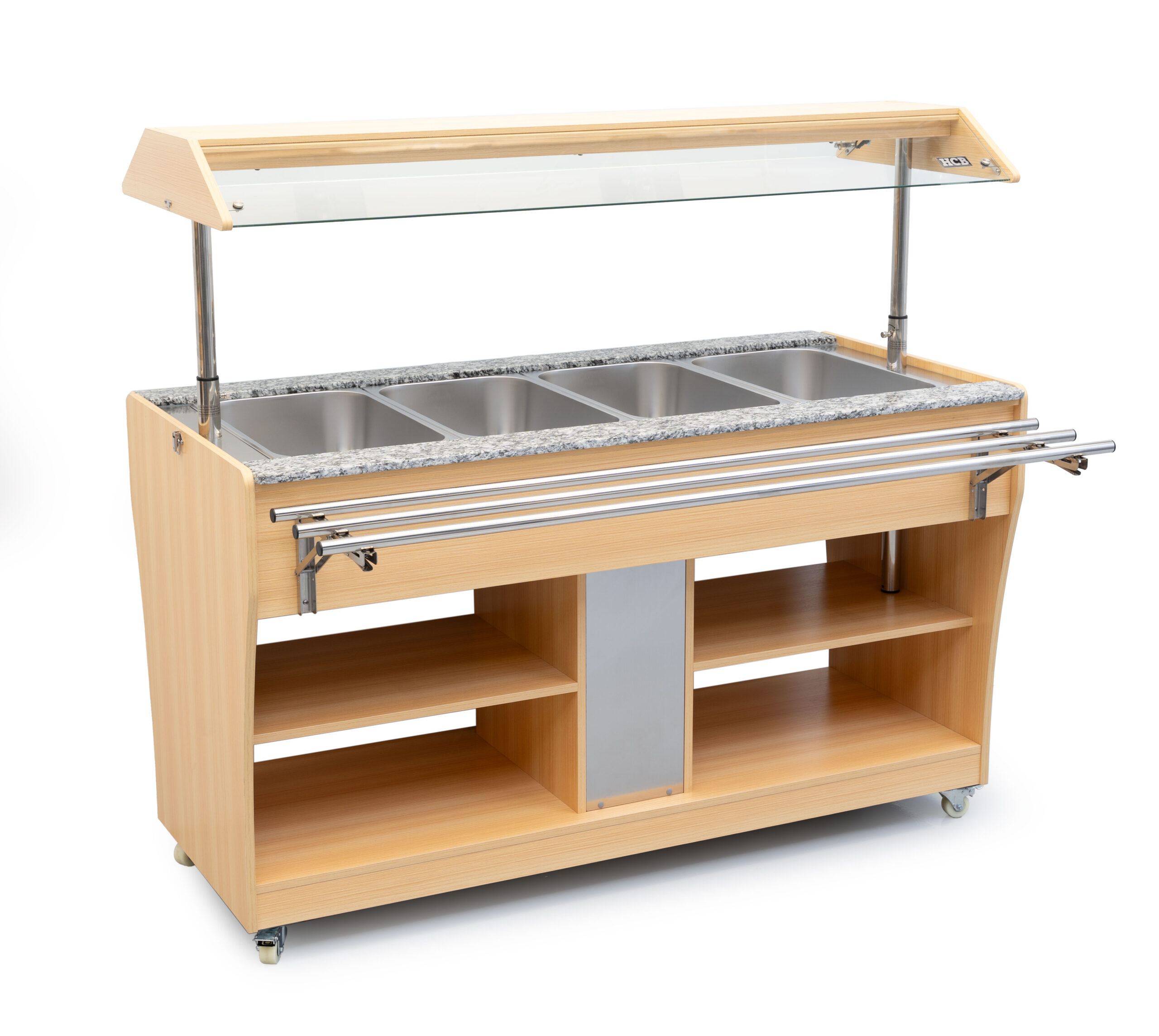 HCB Mobiles Warmhaltebuffet – 4 x 1/1 GN – Bain-Marie – 149 cm – 230 V