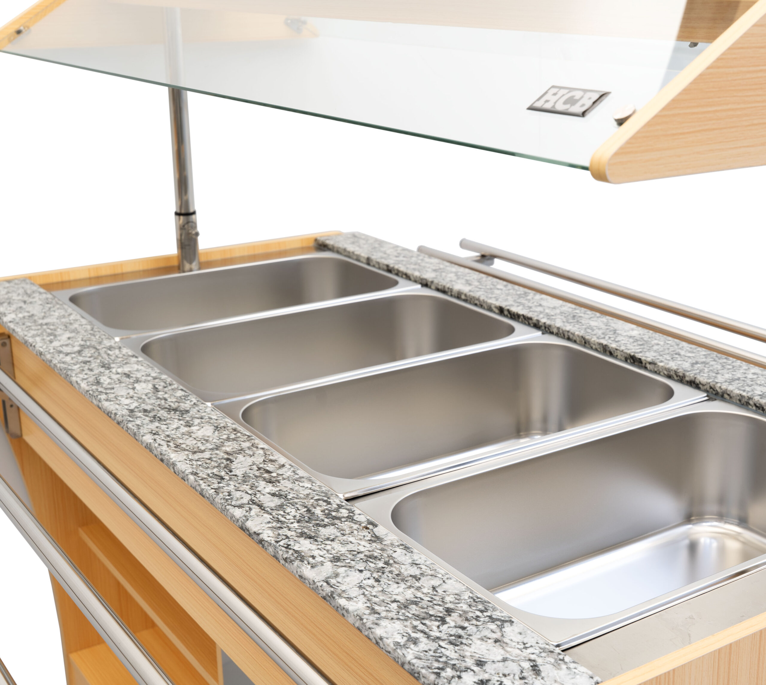 HCB Mobiles Warmhaltebuffet – 4 x 1/1 GN – Bain-Marie – 149 cm – 230 V