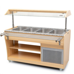 HCB Mobiles Kühlbuffet – 4 x 1/1 GN – Buffetvitrine – 149 cm – 230 V