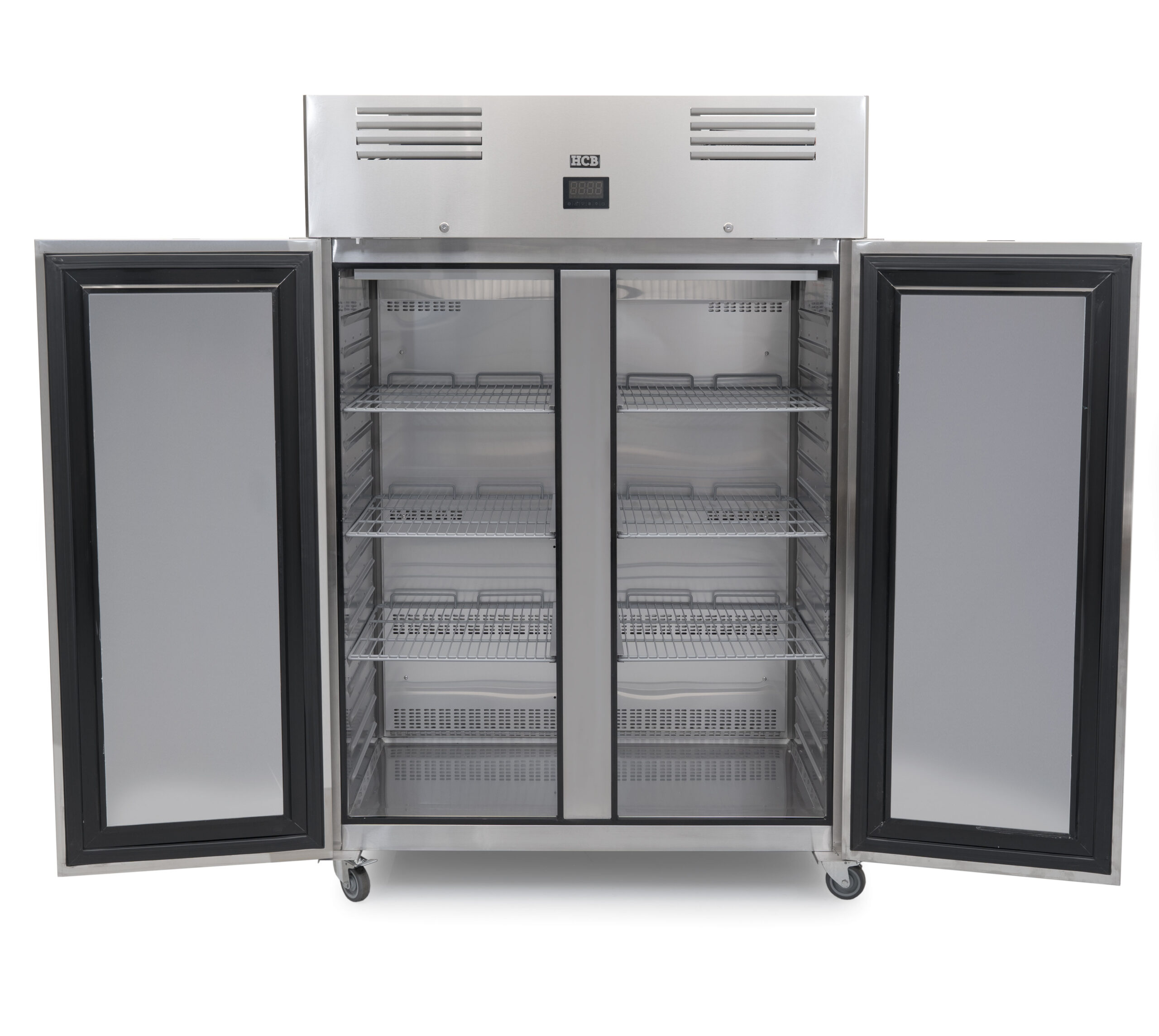 HCB-Kühlschrank – 2 Türen – 1195 Liter – energieeffizient – Edelstahl – 230 V