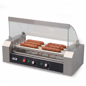 HCB Wurstgrill – Hotdog-Roller – 5 Rollen – Edelstahl – 230 V