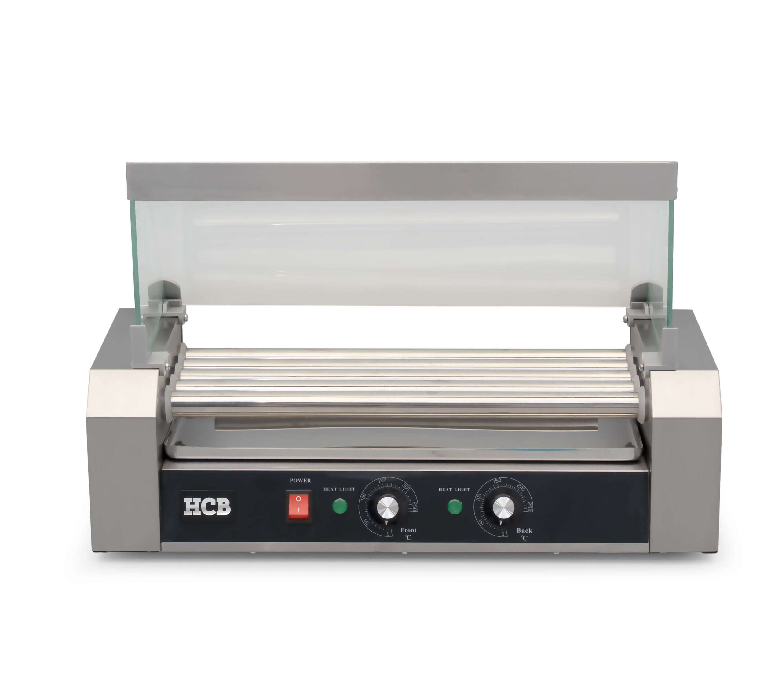 HCB Wurstgrill – Hotdog-Roller – 5 Rollen – Edelstahl – 230 V