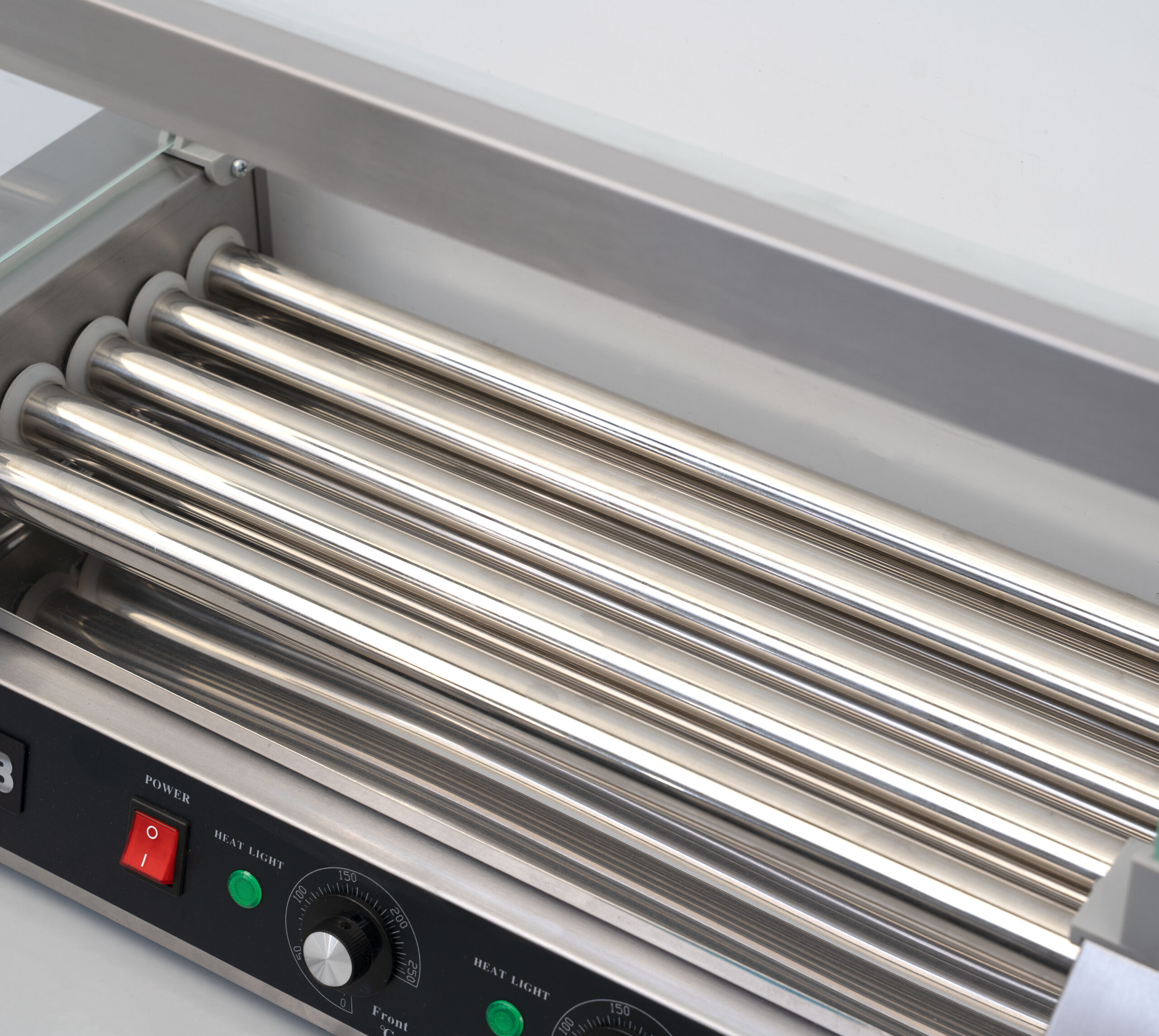 HCB Wurstgrill – Hotdog-Roller – 5 Rollen – Edelstahl – 230 V