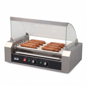 HCB Wurstgrill – Hotdog-Roller – 7 Rollen – Edelstahl – 230 V