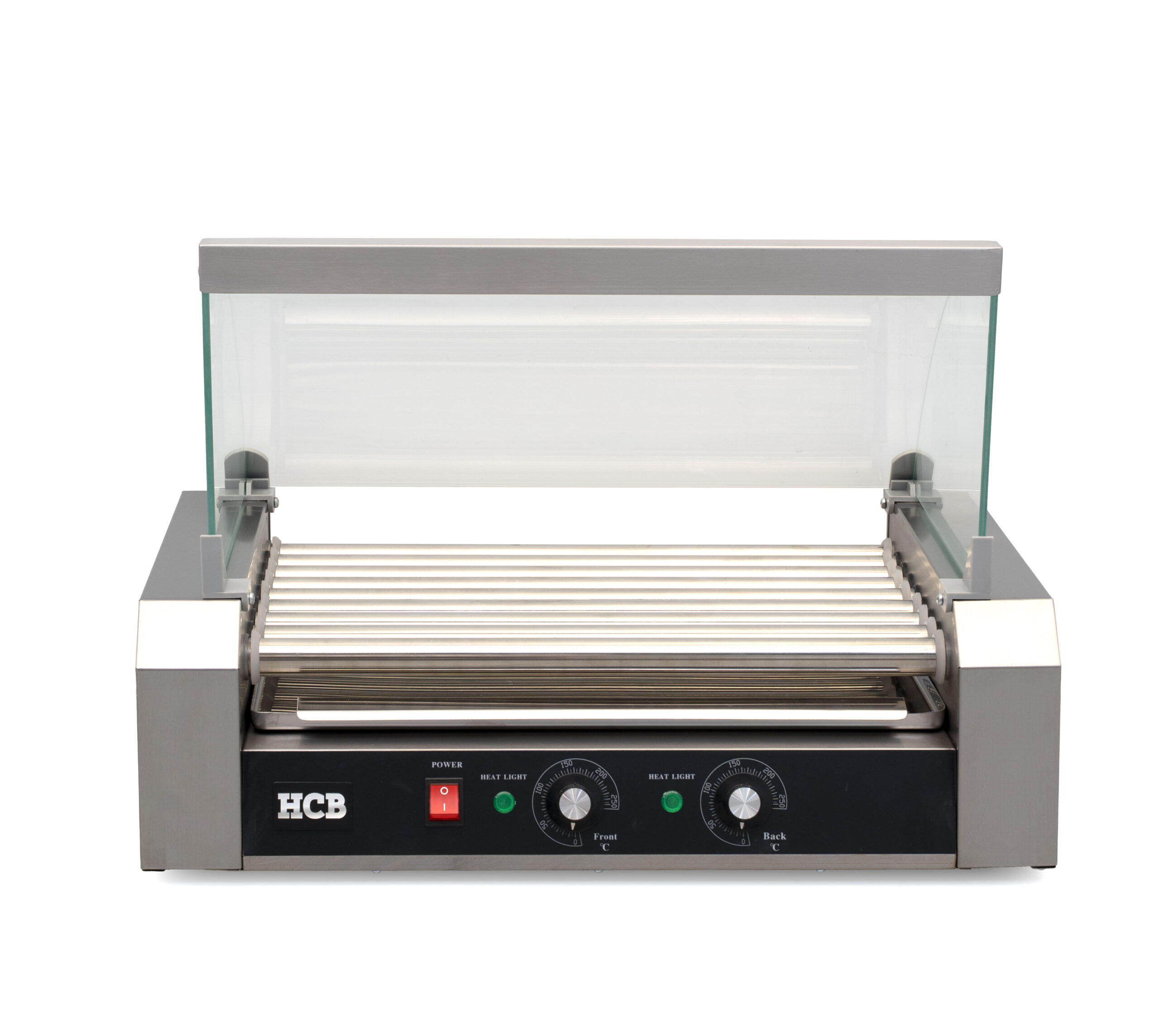 HCB Wurstgrill – Hotdog-Roller – 9 Rollen – Edelstahl – 230 V