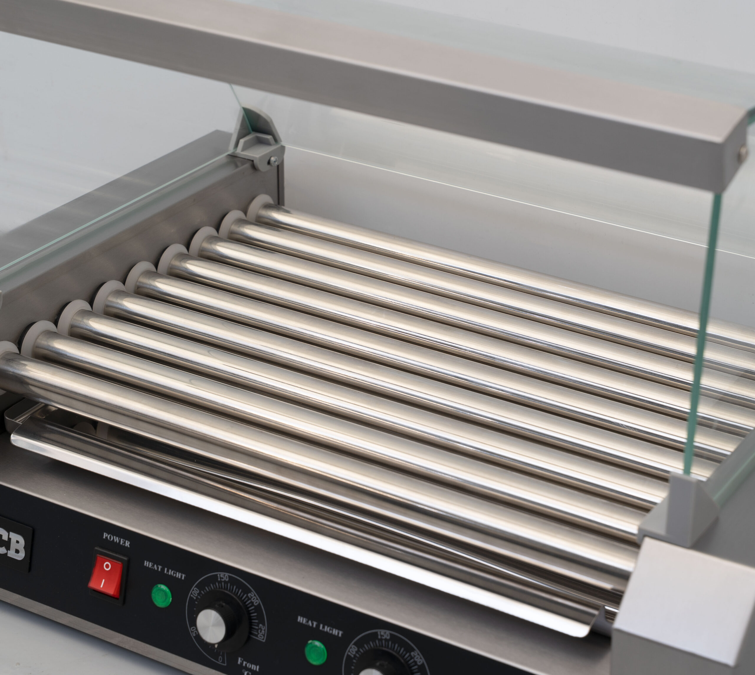 HCB Wurstgrill – Hotdog-Roller – 9 Rollen – Edelstahl – 230 V