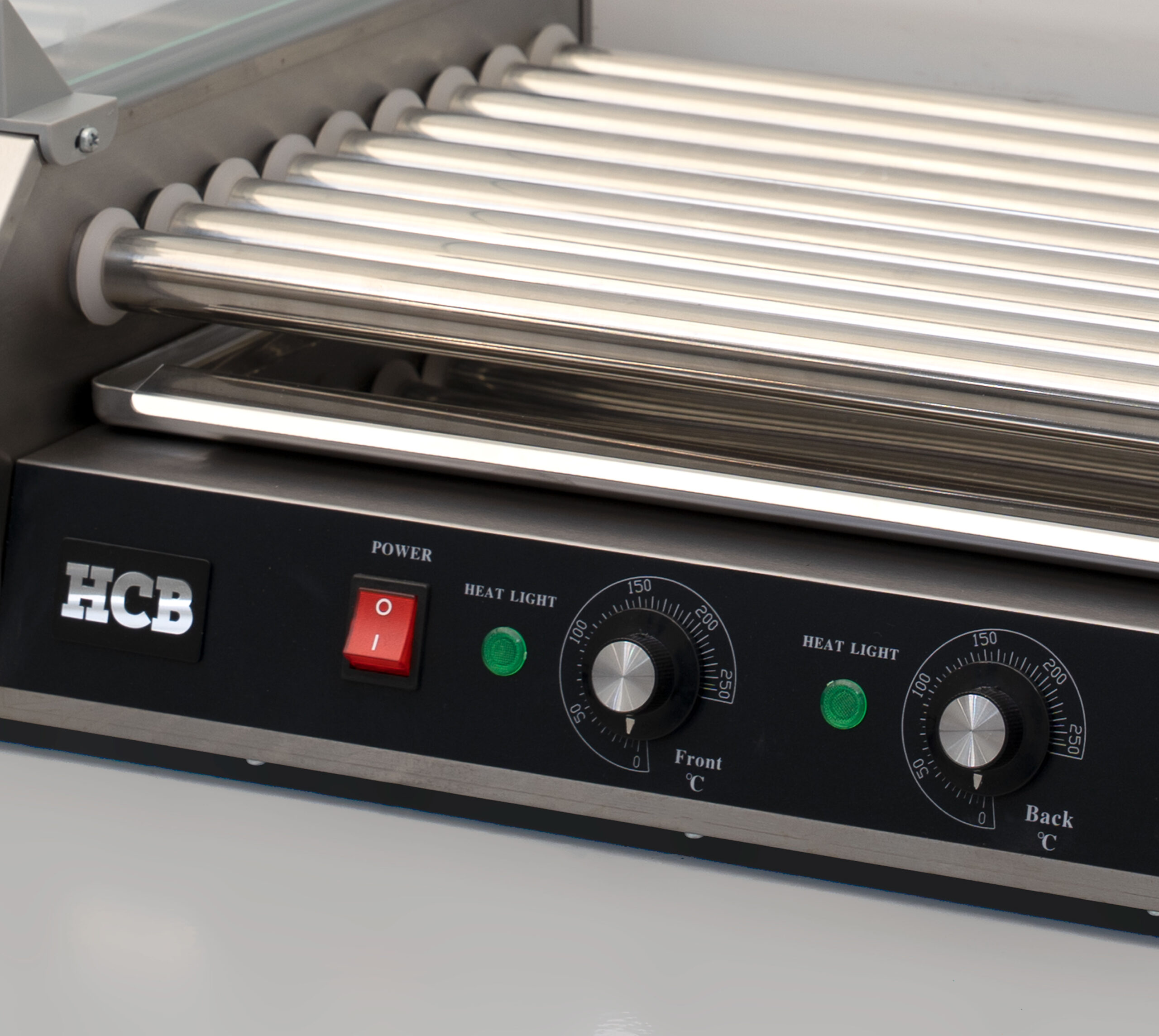 HCB Wurstgrill – Hotdog-Roller – 9 Rollen – Edelstahl – 230 V