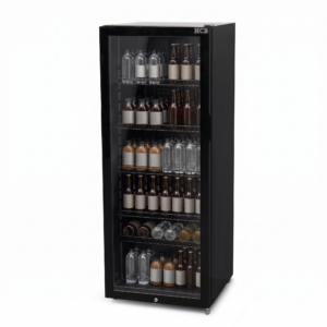 HCB Glastürkühlschrank - 248 Liter - schwarz - 230V