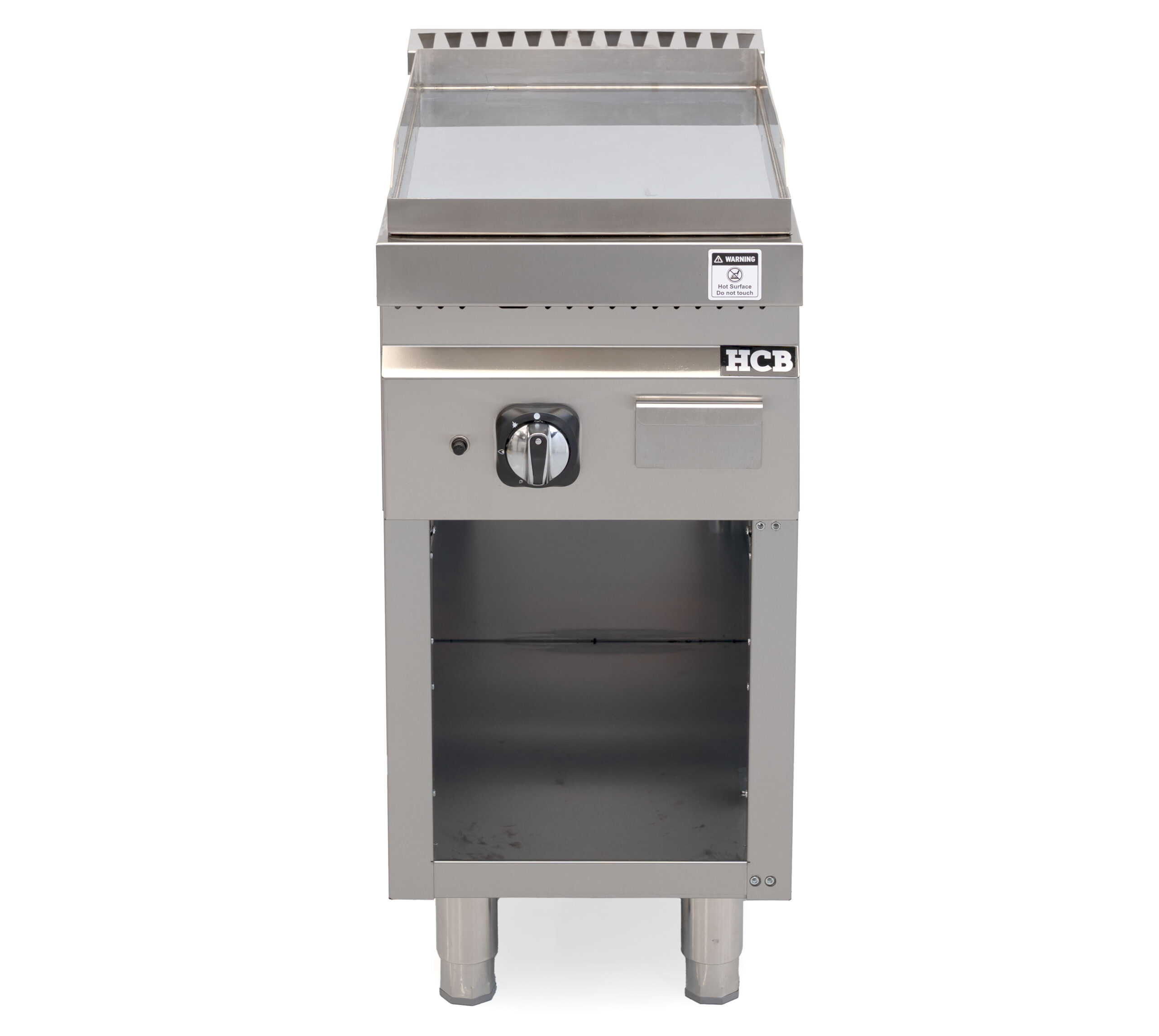 HCB-Backplatte – 70S – Chrom – 6,5 kW – 40 cm – Erdgas – Edelstahl