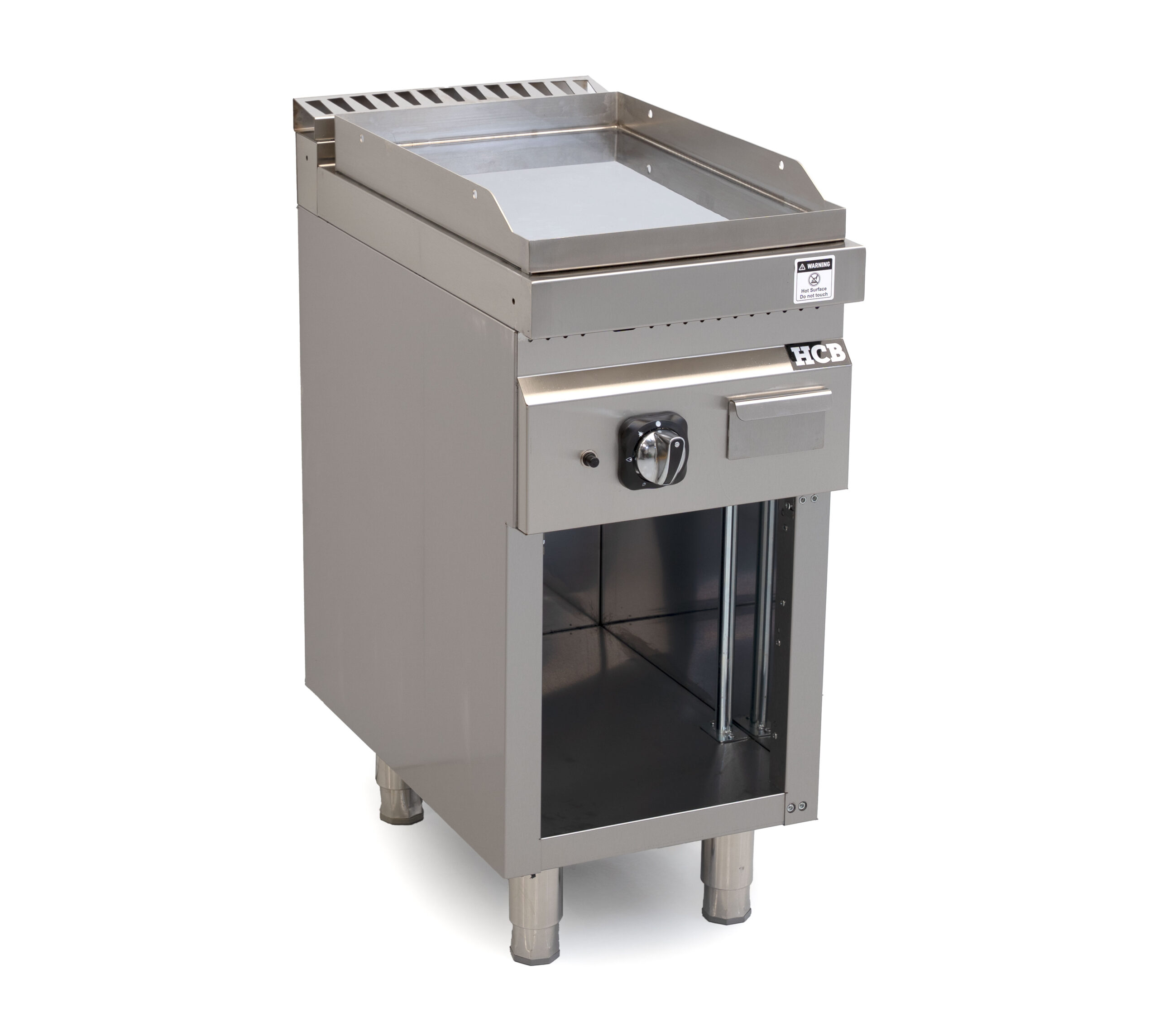 HCB-Backplatte – 70S – Chrom – 6,5 kW – 40 cm – Erdgas – Edelstahl