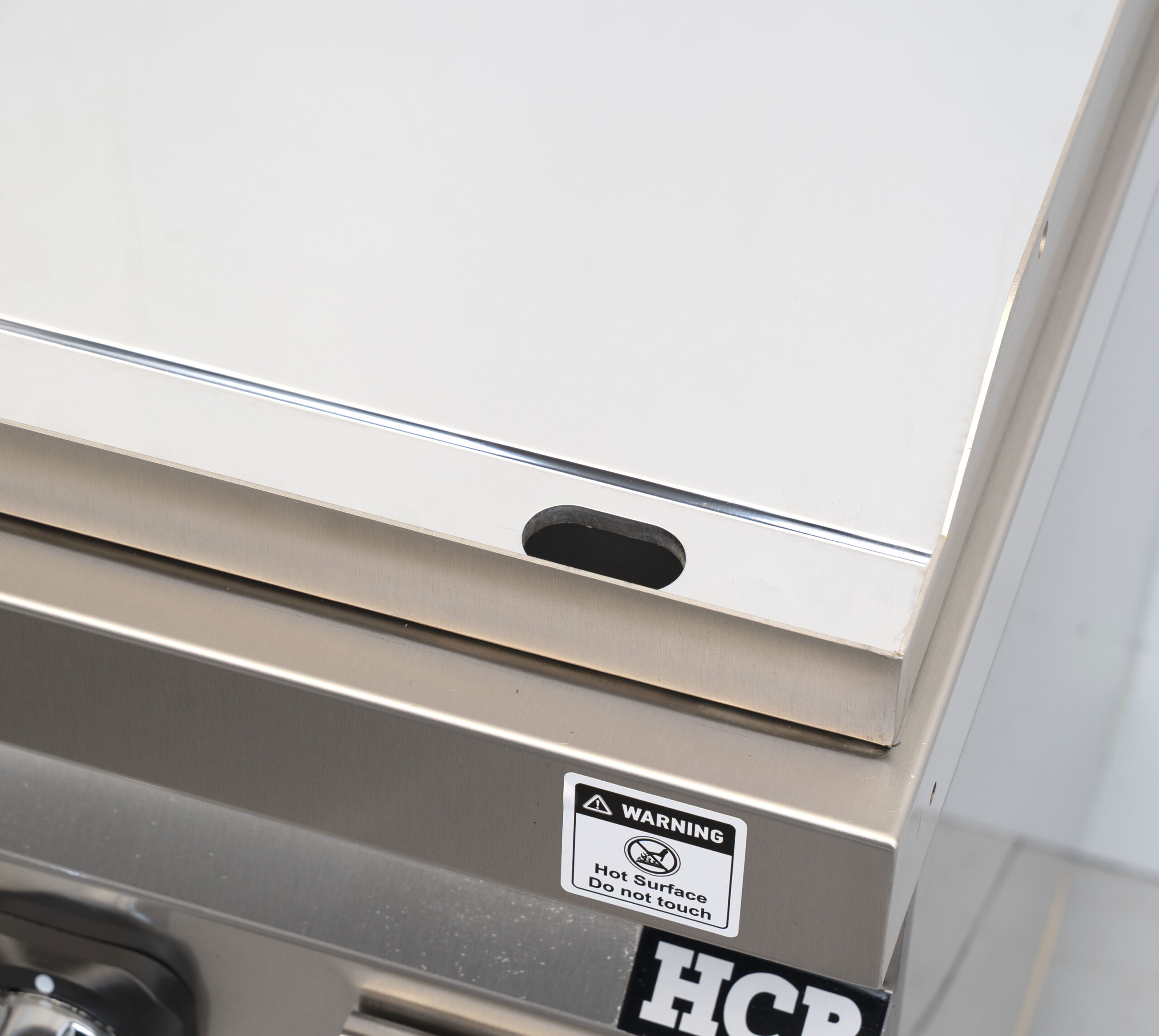 HCB-Backplatte – 70S – Chrom – 6,5 kW – 40 cm – Erdgas – Edelstahl