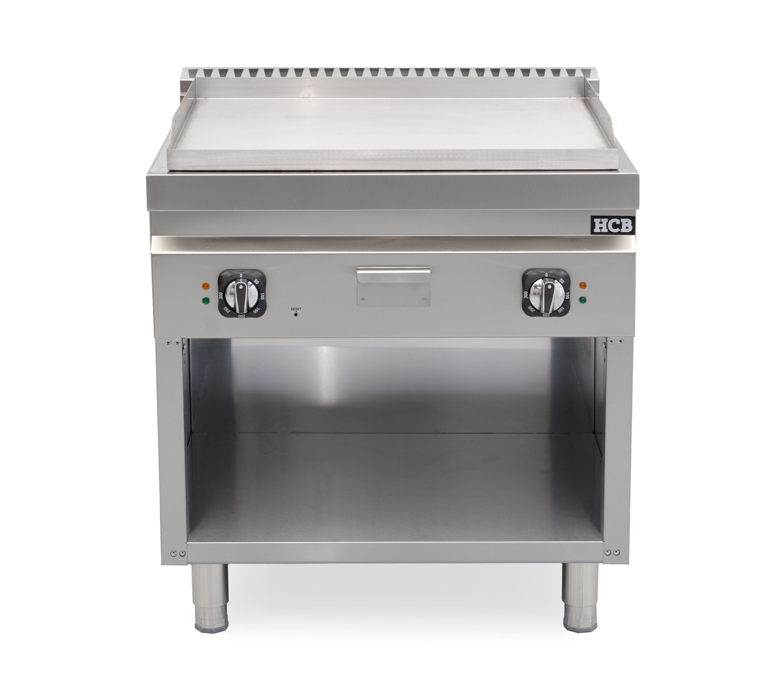 HCB-Backplatte – 70S – glatt – 9 kW – 80 cm – 400 V – Edelstahl