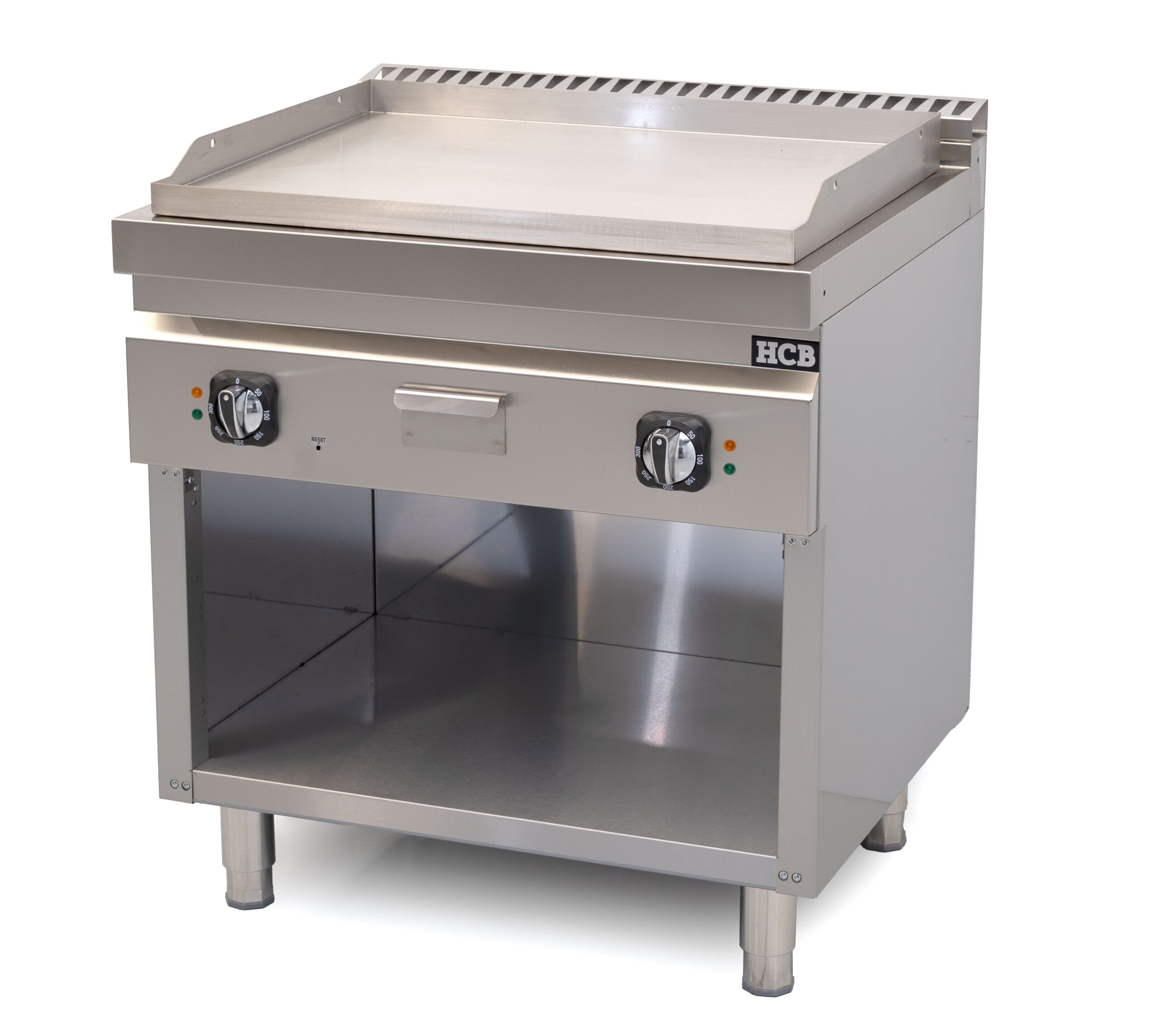 HCB-Backplatte – 70S – glatt – 9 kW – 80 cm – 400 V – Edelstahl