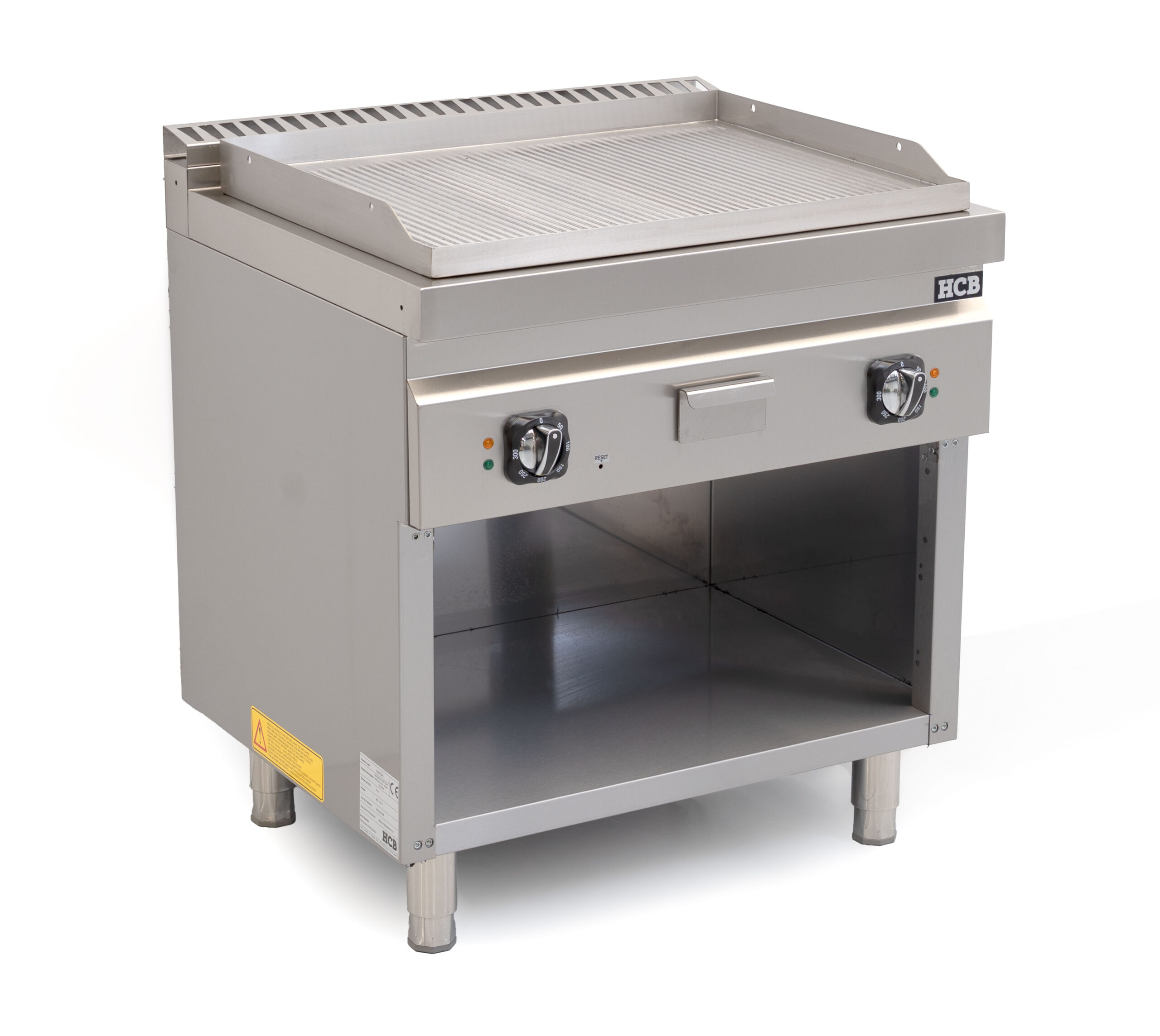 HCB-Backblech – 70S – geriffelt – 9 kW – 80 cm – 400 V – Edelstahl