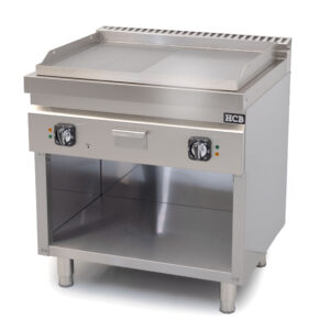 HCB-Backplatte – 70S – glatt/gerippt – 9 kW – 80 cm – 400 V – Edelstahl