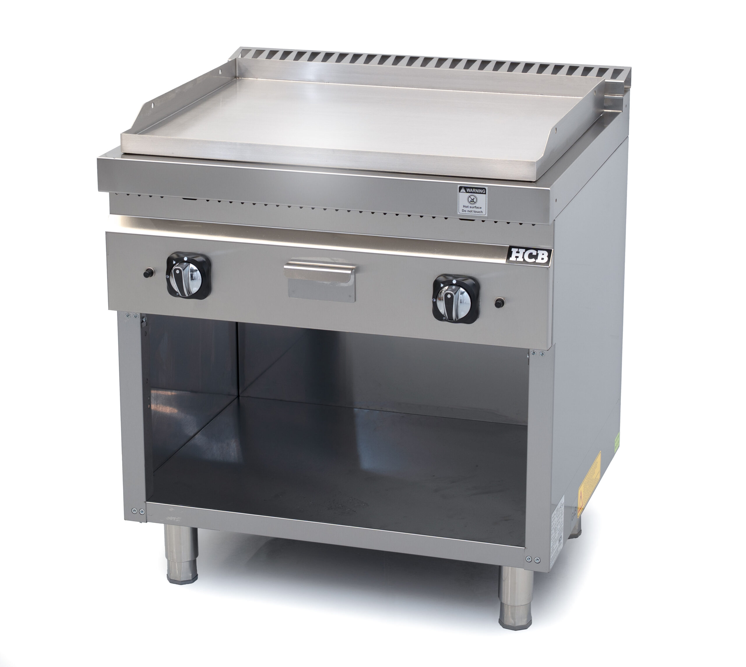 HCB-Backplatte – 70S – glatt – 13 kW – 80 cm – Erdgas – Edelstahl