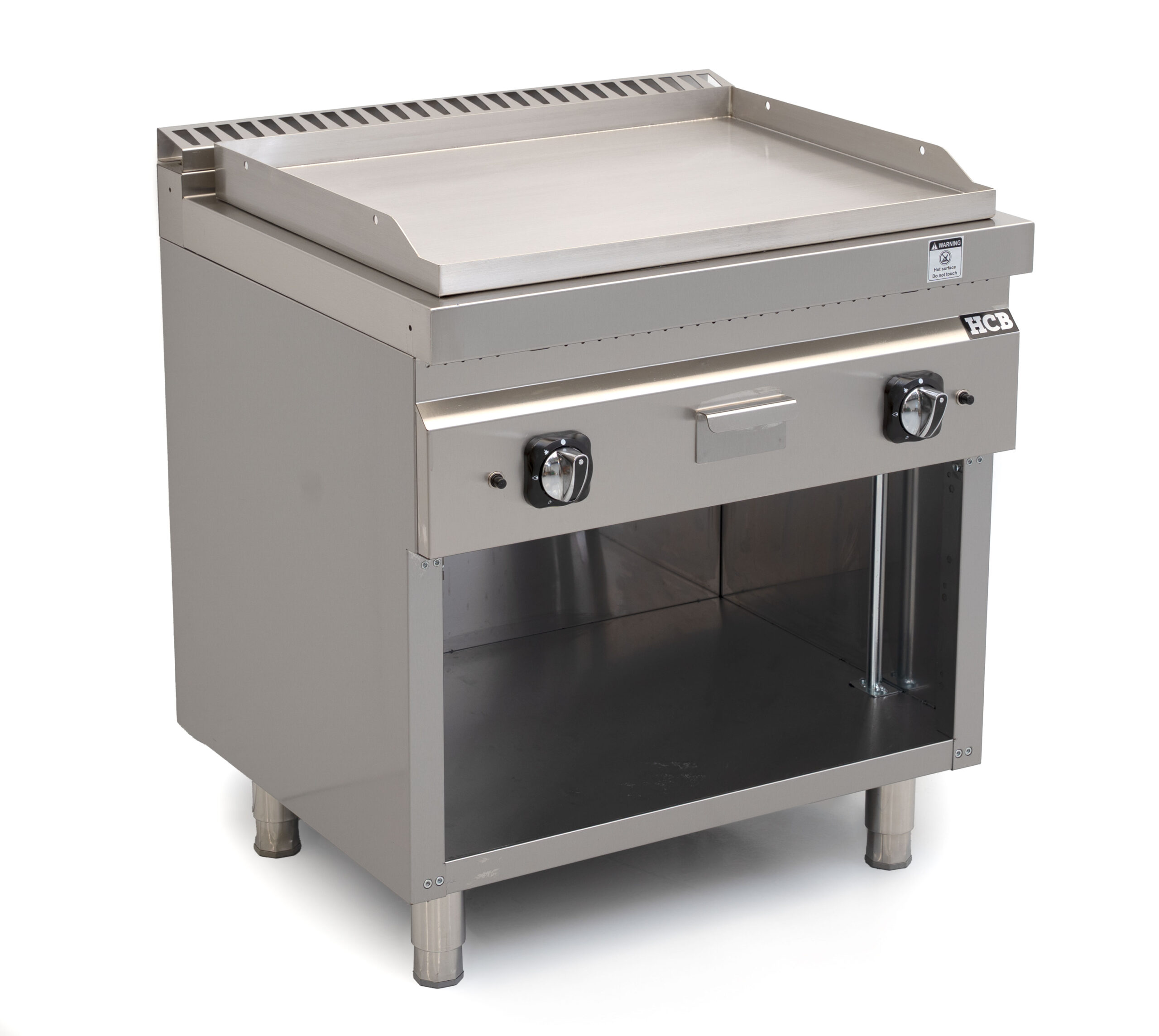 HCB-Backplatte – 70S – glatt – 13 kW – 80 cm – Erdgas – Edelstahl