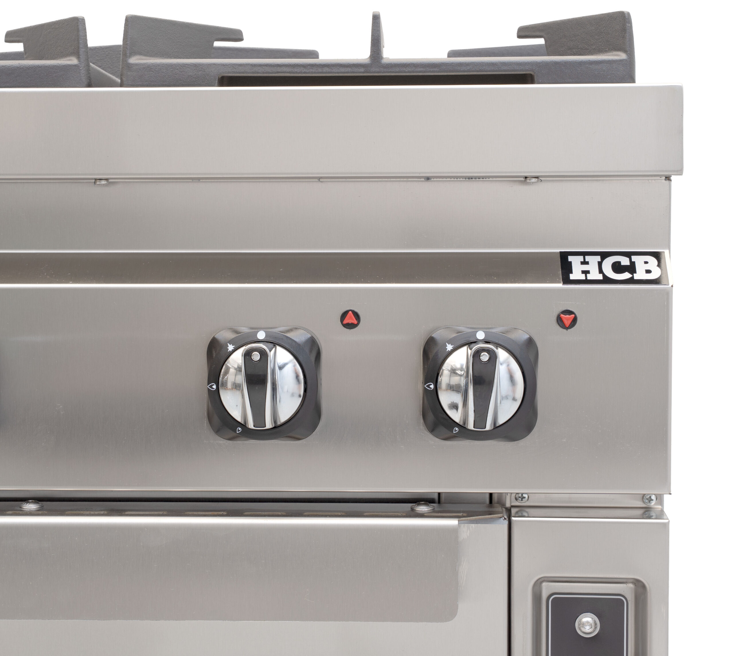 HCB-Gasherd mit Backofen – 70S – 4 Kochstellen – 35 kW – Erdgas – Edelstahl