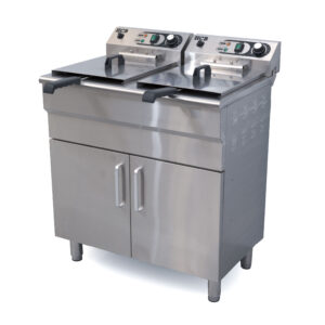 HCB Doppel-Fritteuse – 2 × 16 Liter – 2 × 400 V – Edelstahl