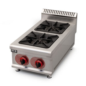 HCB Tischherd – 2 Kochstellen – 14,6 kW – 40 cm – Propan – Edelstahl
