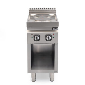 HCB Elektroherd – 70S – 2 Kochstellen – 5,2 kW – 40 cm – 400 V – Edelstahl