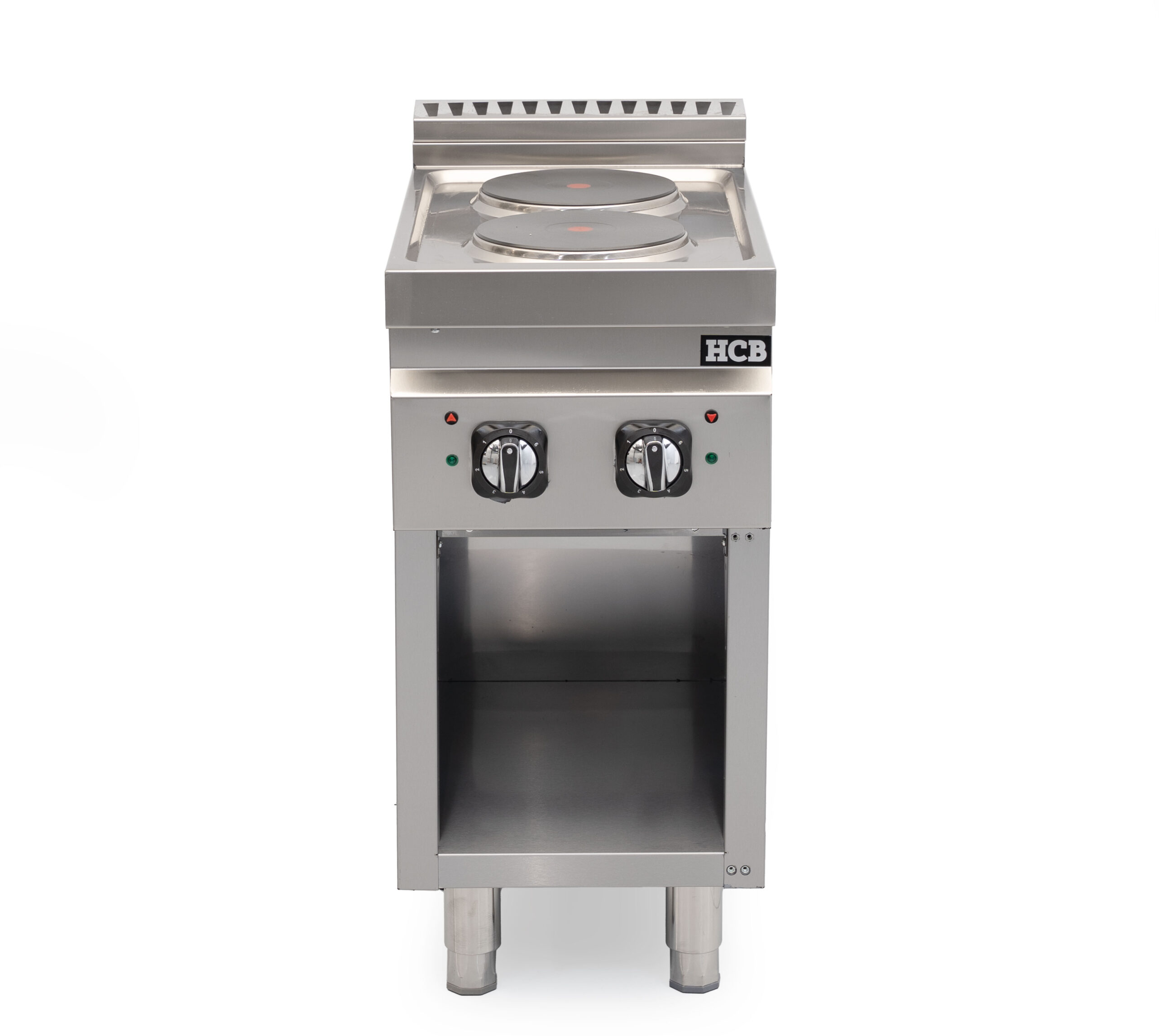 HCB Elektroherd – 70S – 2 Kochstellen – 5,2 kW – 40 cm – 400 V – Edelstahl