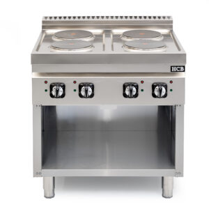 HCB Elektroherd – 70S – 4 Kochstellen – 10,4 kW – 80 cm – 400 V – Edelstahl