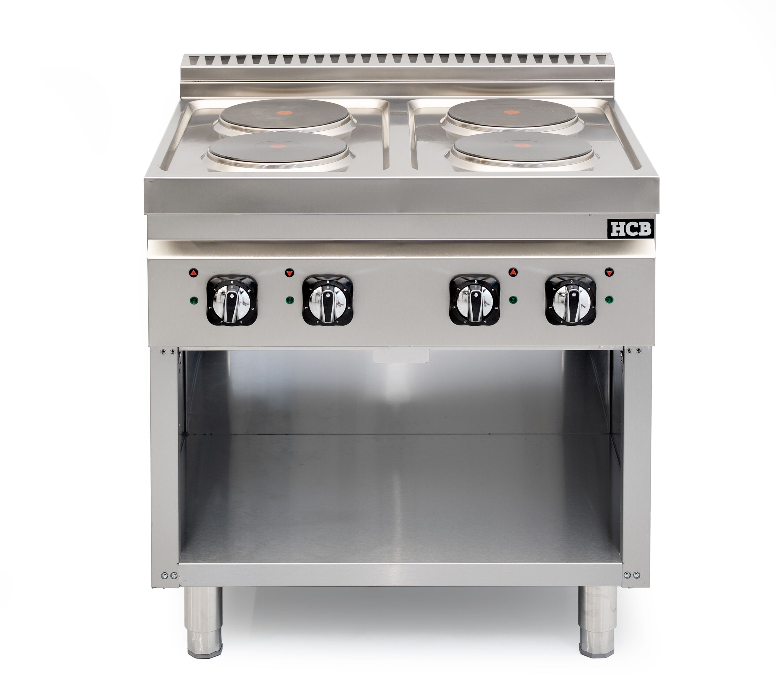 HCB Elektroherd – 70S – 4 Kochstellen – 10,4 kW – 80 cm – 400 V – Edelstahl