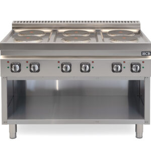 HCB-Elektroherd – 70S – 6 Kochstellen – 15,6 kW – 120 cm – 400 V – Edelstahl