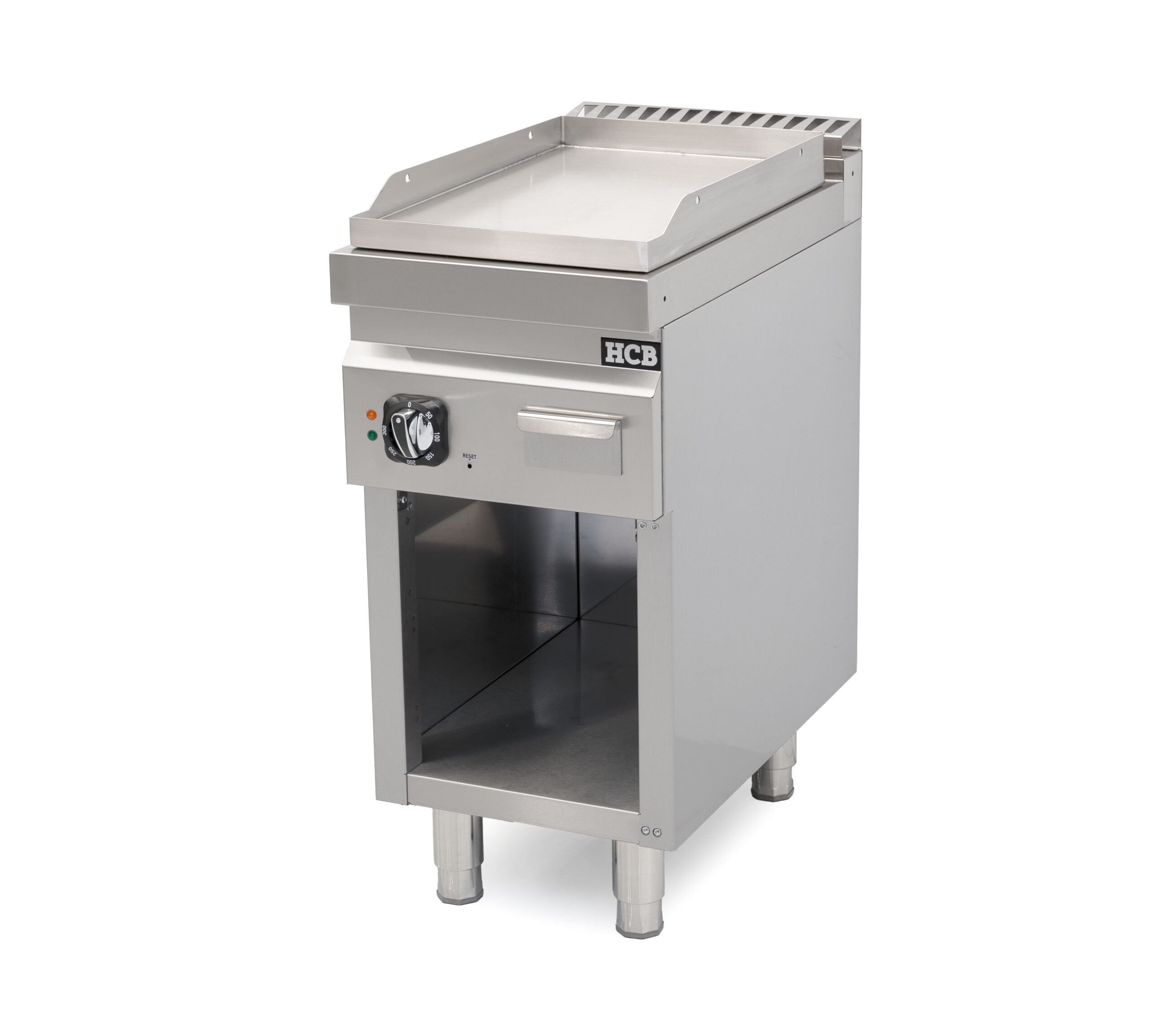 HCB-Backplatte – 70S – glatt – 4,5 kW – 40 cm – 400 V – Edelstahl