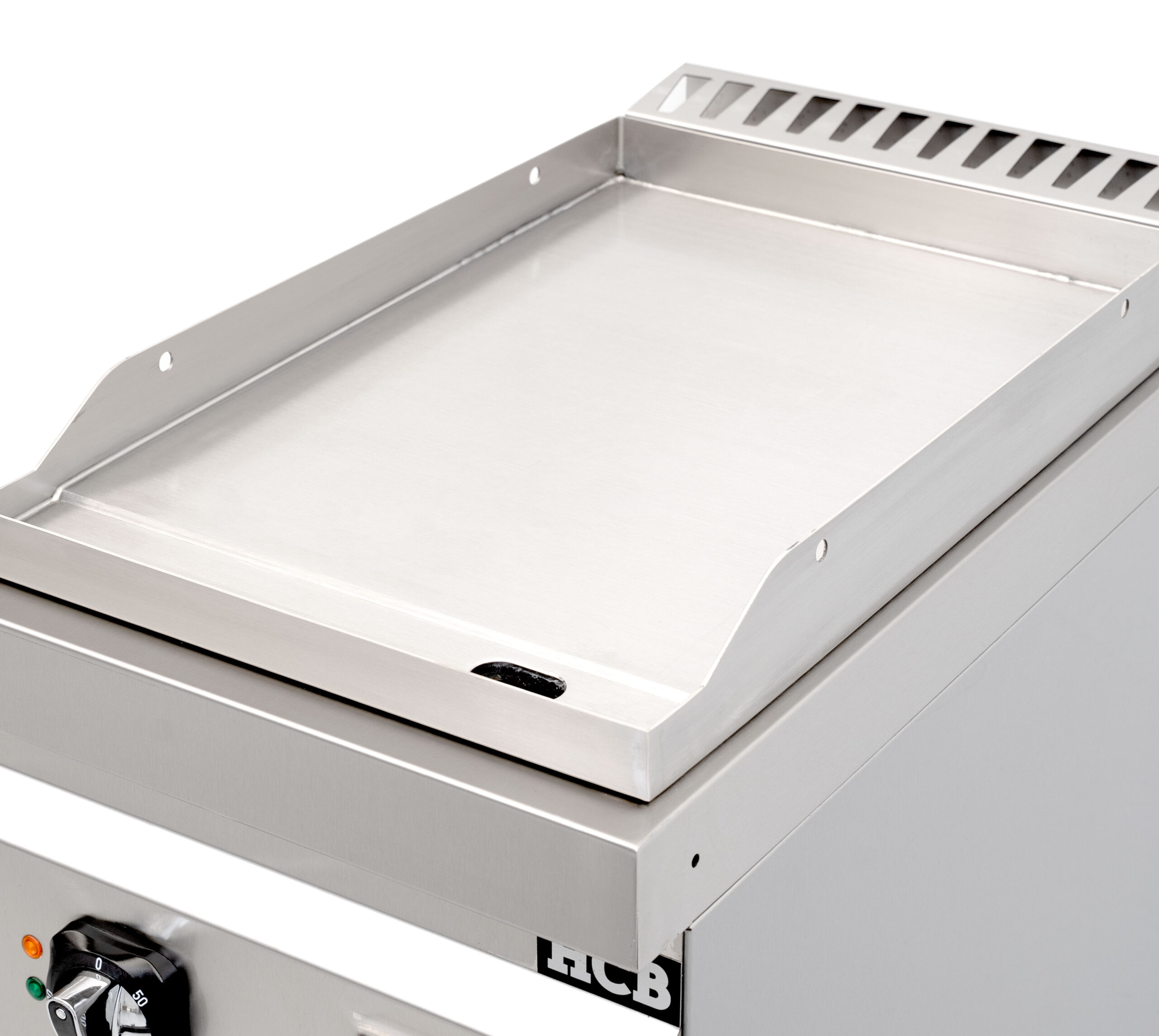 HCB-Backplatte – 70S – glatt – 4,5 kW – 40 cm – 400 V – Edelstahl