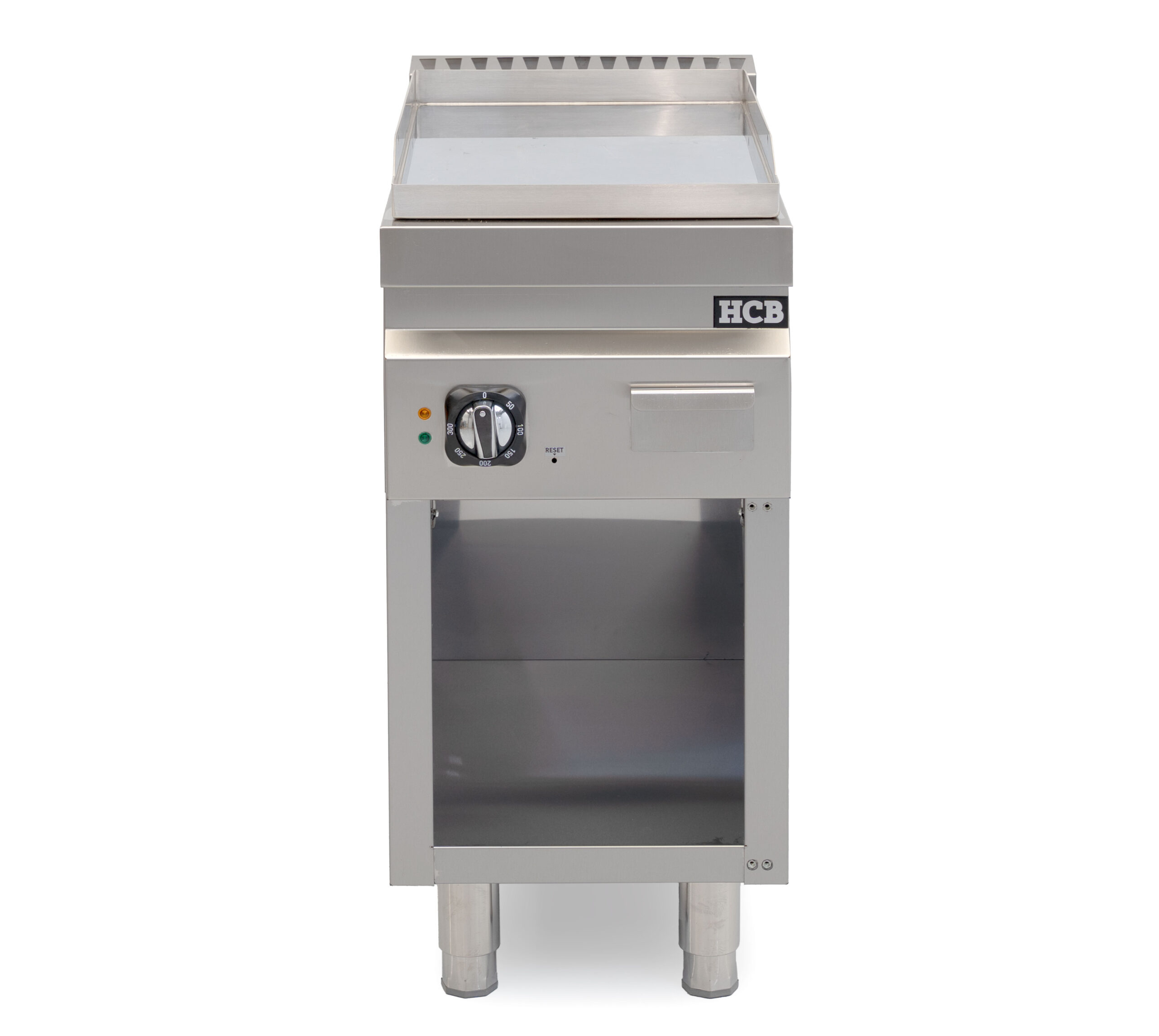 HCB-Backplatte – 70S – Chrom – 4,5 kW – 40 cm – 400 V – Edelstahl