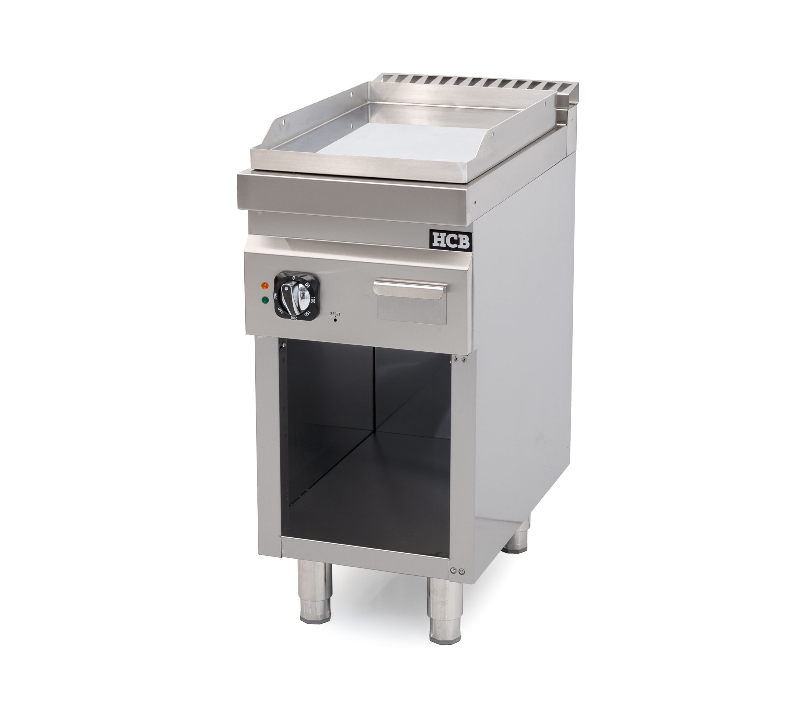 HCB-Backplatte – 70S – Chrom – 4,5 kW – 40 cm – 400 V – Edelstahl