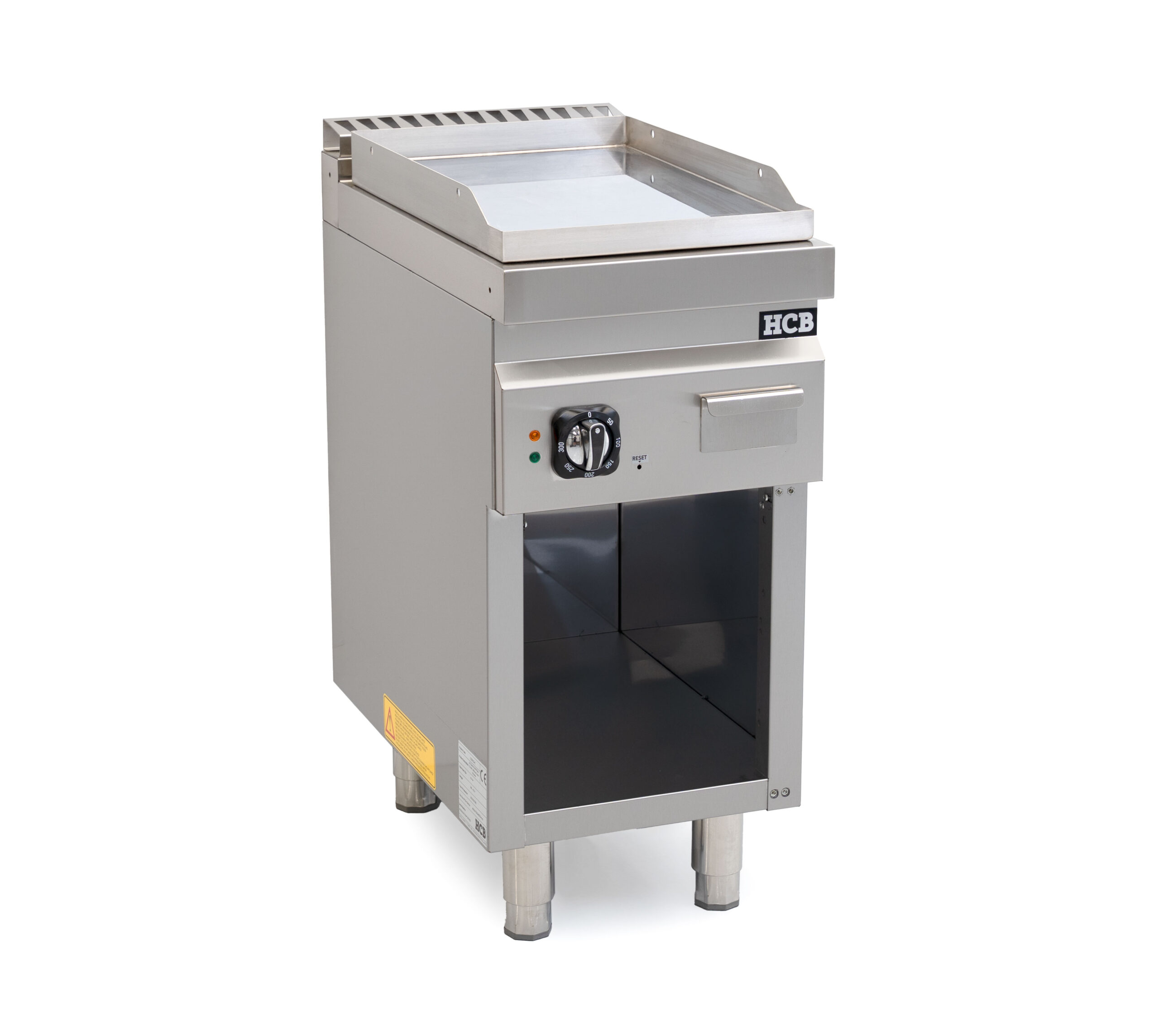 HCB-Backplatte – 70S – Chrom – 4,5 kW – 40 cm – 400 V – Edelstahl