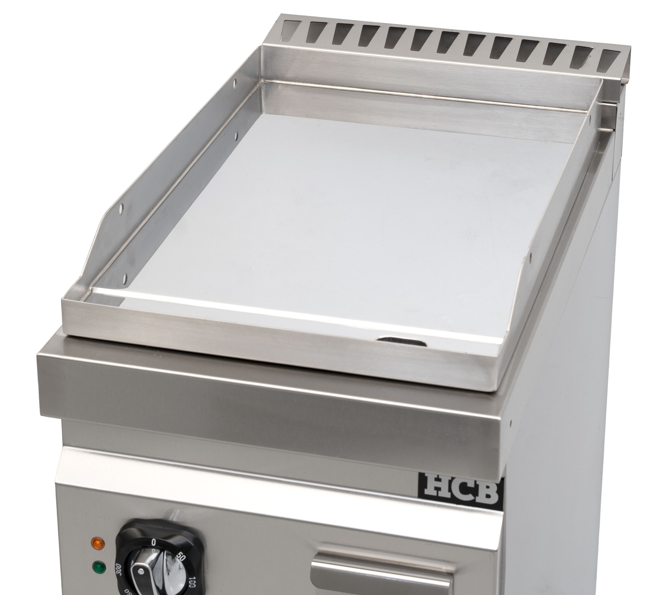 HCB-Backplatte – 70S – Chrom – 4,5 kW – 40 cm – 400 V – Edelstahl